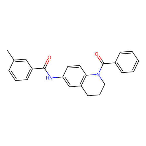 N-(1-benzoyl-1,2,3,4-tetrahydroquinolin-6-yl)-3-methylbenzamide structure