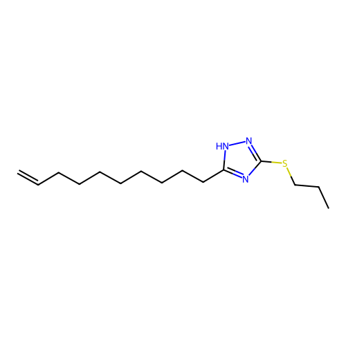 3-(dec-9-en-1-yl)-5-(propylsulfanyl)-4H-1,2,4-triazole structure