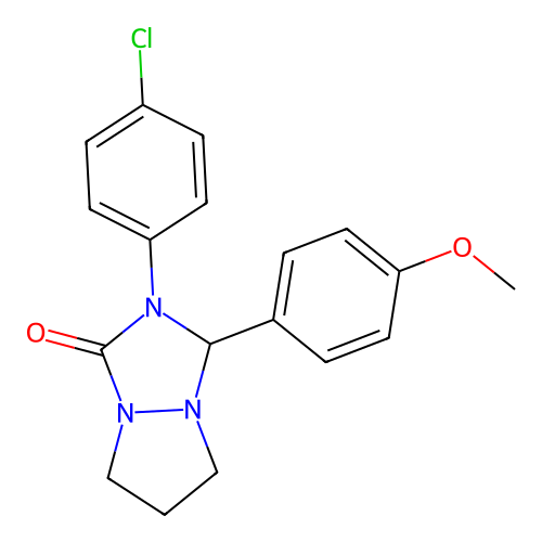 2-(4-chlorophenyl)-3-(4-methoxyphenyl)tetrahydropyrazolo[1,2-a][1,2,4]triazol-1(5H)-one structure