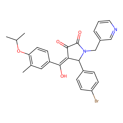 5-(4-Bromophenyl)-3-hydroxy-4-(4-isopropoxy-3-methylbenzoyl)-1-(pyridin-3-ylmethyl)-1H-pyrrol-2(5H)-one structure