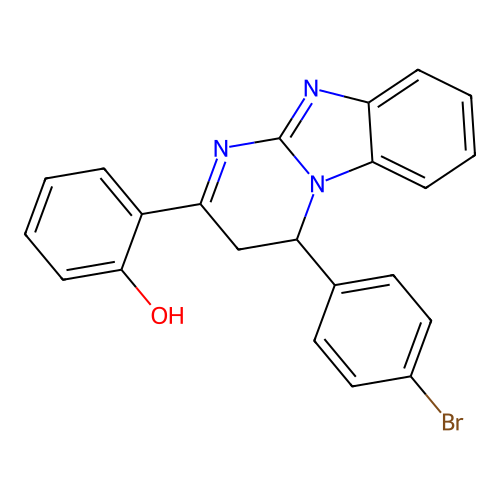 2-[4-(4-Bromophenyl)-3,4-dihydropyrimido[1,2-a]benzimidazol-2-yl]phenol structure