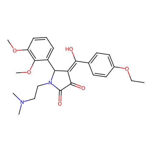 5-(2,3-dimethoxyphenyl)-1-(2-(dimethylamino)ethyl)-4-(4-ethoxybenzoyl)-3-hydroxy-1H-pyrrol-2(5H)-one structure