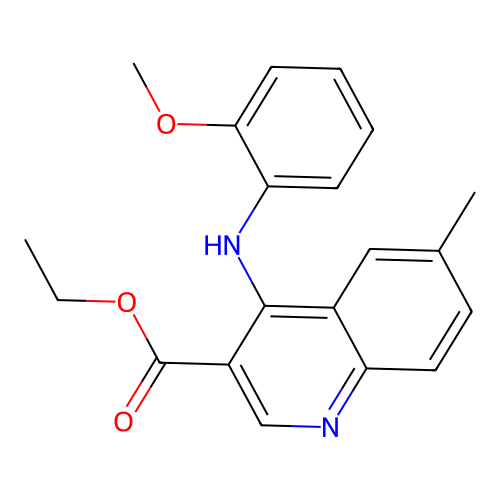 Ethyl 4-[(2-methoxyphenyl)amino]-6-methylquinoline-3-carboxylate structure