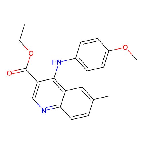 Ethyl 4-[(4-methoxyphenyl)amino]-6-methylquinoline-3-carboxylate structure