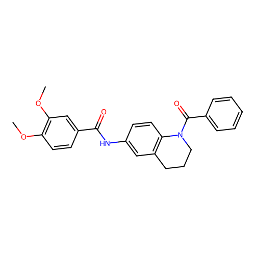 N-(1-benzoyl-1,2,3,4-tetrahydroquinolin-6-yl)-3,4-dimethoxybenzamide structure