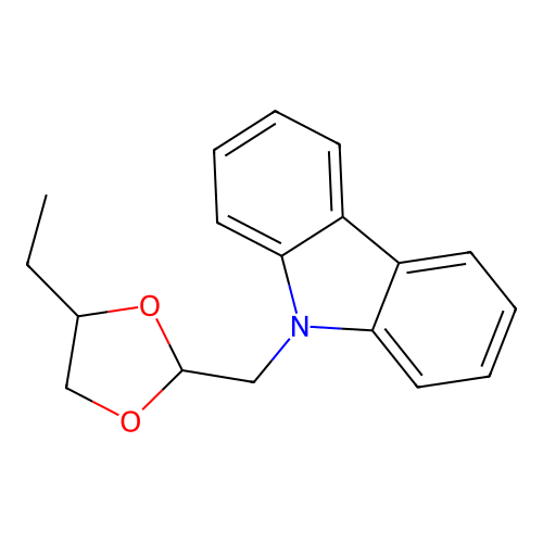 9-((4-ethyl-1,3-dioxolan-2-yl)methyl)-9H-carbazole structure