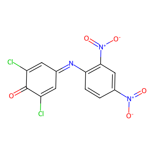 2,6-Dichloro-4-(2,4-dinitro-phenylimino)-cyclohexa-2,5-dienone structure