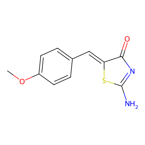 2-Amino-5-[(4-methoxyphenyl)methylidene]-1,3-thiazol-4-one structure