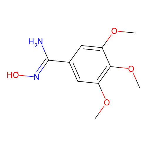 [C(Z)]-N'-Hydroxy-3,4,5-trimethoxybenzenecarboximidamide structure