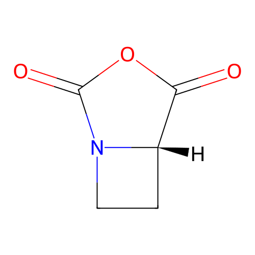 (5S)-3-oxa-1-azabicyclo[3.2.0]heptane-2,4-dione structure