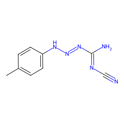 Guanidine, 1-cyano-3-(p-tolylazo)- structure