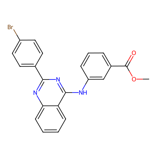 Methyl 3-((2-(4-bromophenyl)quinazolin-4-yl)amino)benzoate structure