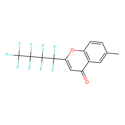 6-methyl-2-(nonafluorobutyl)-4H-chromen-4-one structure