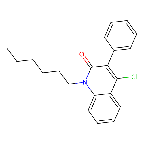 4-chloro-1-hexyl-3-phenylquinolin-2(1H)-one structure