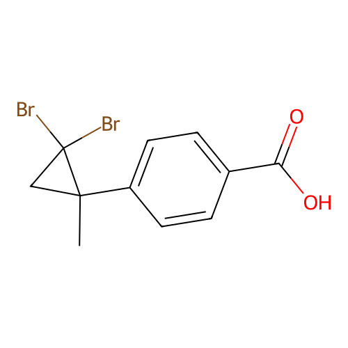 4-(2,2-Dibromo-1-methylcyclopropyl)benzoic acid structure