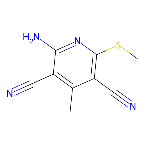 2-Amino-4-methyl-6-(methylsulfanyl)pyridine-3,5-dicarbonitrile structure