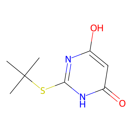 2-(Tert-butylsulfanyl)pyrimidine-4,6-diol structure