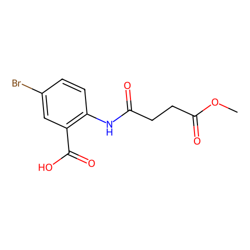 5-Bromo-2-[(4-methoxy-4-oxobutanoyl)amino]benzoic acid structure