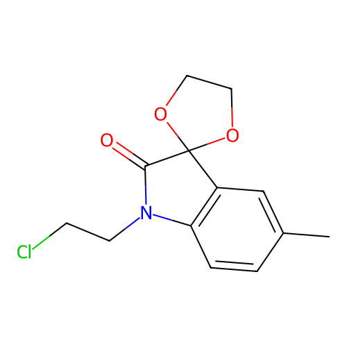1'-(2-Chloroethyl)-5'-methylspiro[[1,3]dioxolane-2,3'-indolin]-2'-one structure