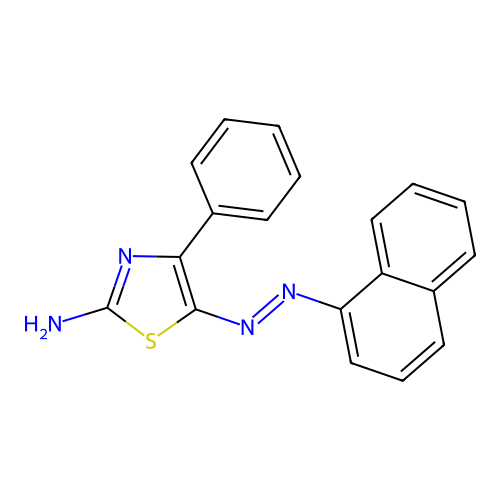 5-(Naphthalen-1-ylazo)-4-phenyl-thiazol-2-ylamine structure