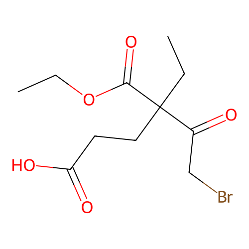 6-Bromo-4-(ethoxycarbonyl)-4-ethyl-5-oxohexanoic acid structure