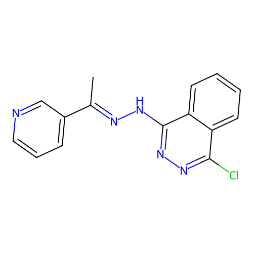 1-chloro-4-{(2E)-2-[1-(pyridin-3-yl)ethylidene]hydrazinyl}phthalazine structure
