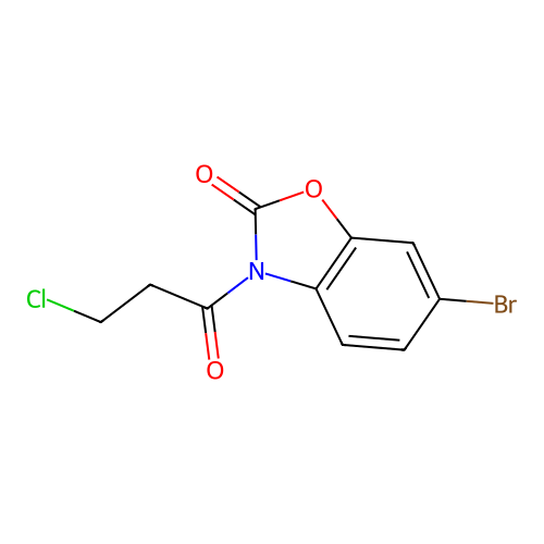 6-bromo-3-(3-chloropropanoyl)-1,3-benzoxazol-2(3H)-one structure