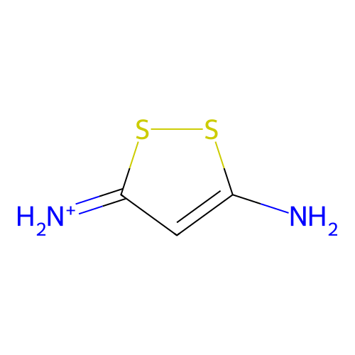 (5-Aminodithiol-3-ylidene)azanium structure