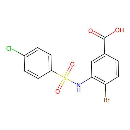 4-Bromo-3-[(4-chlorophenyl)sulfonylamino]benzoic acid structure