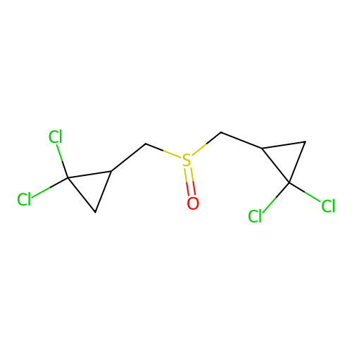 2,2'-(Sulfinylbis(methylene))bis(1,1-dichlorocyclopropane) structure