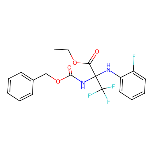 ethyl N-[(benzyloxy)carbonyl]-3,3,3-trifluoro-2-[(2-fluorophenyl)amino]alaninate structure