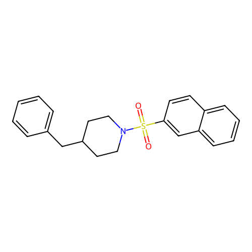 4-Benzyl-1-naphthalen-2-ylsulfonylpiperidine structure