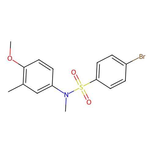 4-bromo-N-(4-methoxy-3-methylphenyl)-N-methylbenzenesulfonamide structure