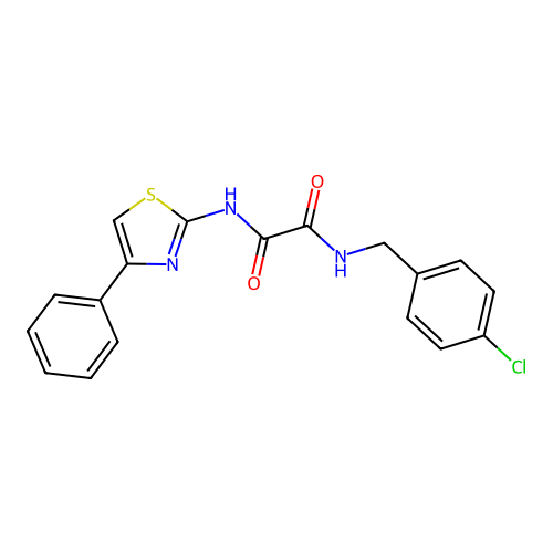 N-(4-chlorobenzyl)-N'-(4-phenyl-1,3-thiazol-2-yl)ethanediamide structure