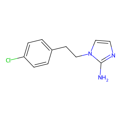 1-[2-(4-chlorophenyl)ethyl]-1H-imidazol-2-amine structure