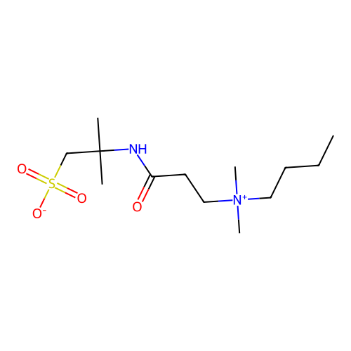2-[3-[Butyl(dimethyl)azaniumyl]propanoylamino]-2-methylpropane-1-sulfonate structure