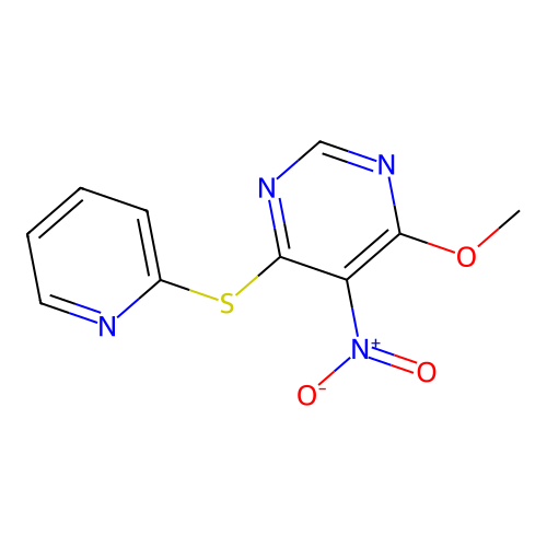 4-Methoxy-5-nitro-6-(pyridin-2-ylsulfanyl)pyrimidine structure