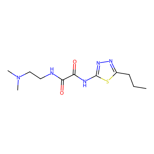 N-[2-(dimethylamino)ethyl]-N'-(5-propyl-1,3,4-thiadiazol-2-yl)ethanediamide structure