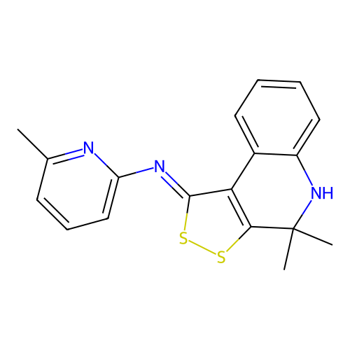 C18H17N3S2 structure