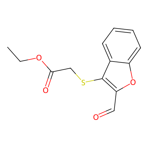 Ethyl [(2-formyl-1-benzofuran-3-yl)sulfanyl]acetate structure