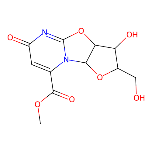6-METHOXYCARBONYL-O-2,2'-ANHYDRO-beta-D-ARABINOFURANOSYL URACIL structure
