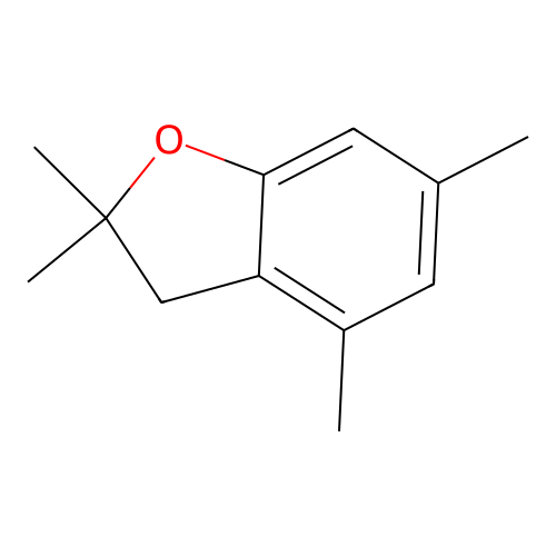 2,3-Dihydro-2,2,4,6-tetramethylbenzofuran structure