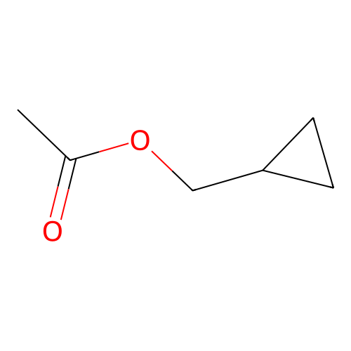 Cyclopropylmethyl acetate structure
