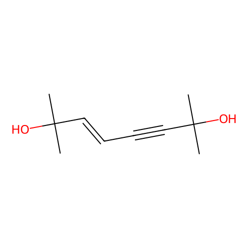 (E)-2,7-dimethyloct-3-en-5-yne-2,7-diol structure