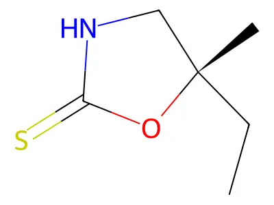 2-Oxazolidinethione, 5-ethyl-5-methyl-, (S)- structure