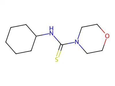 (Cyclohexylamino)morpholin-4-ylmethane-1-thione structure