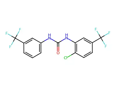 1-(2-Chloro-5-(trifluoromethyl)phenyl)-3-(3-(trifluoromethyl)phenyl)urea structure