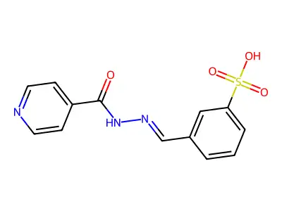异烟酸2-(间磺基苄叉)酰肼 structure