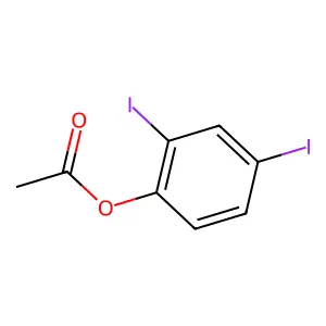 Phenol, 2,4-diiodo-, acetate structure