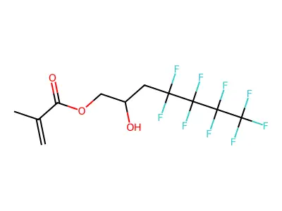 4,4,5,5,6,6,7,7,7-Nonafluoro-2-hydroxyheptyl 2-methylprop-2-enoate structure